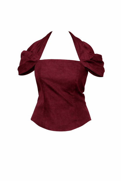 Nightfall Wine Corset Top
